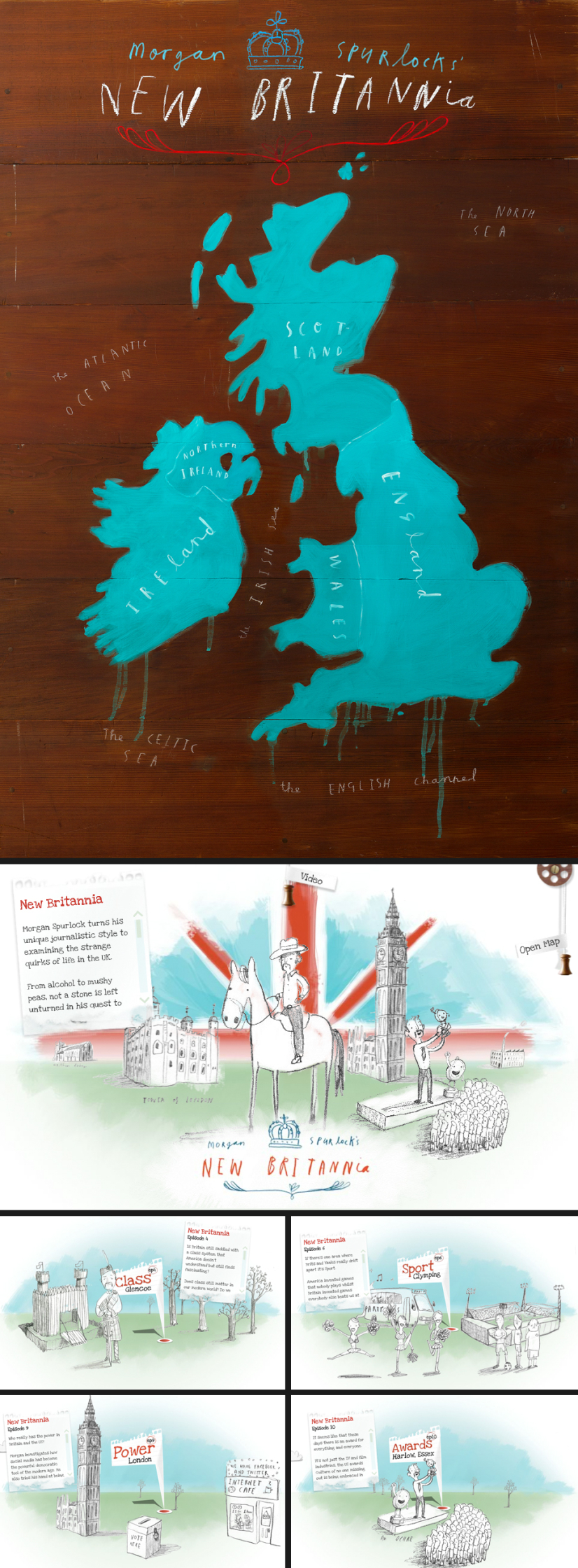 Oliver Jeffers / Sky Atlantic / Morgan Spurlock's New Britannia Map + Website