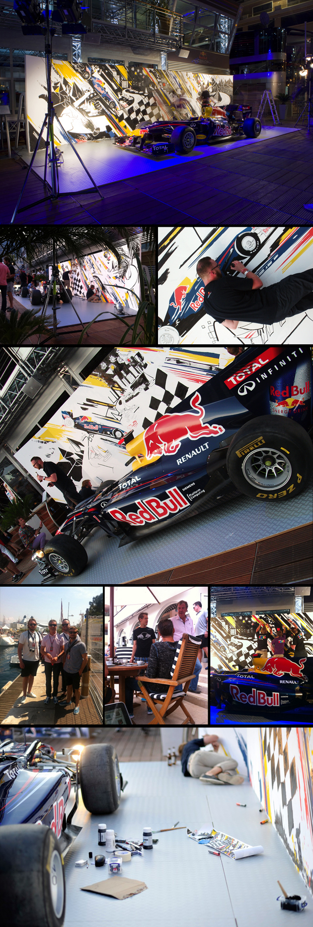 Ilovedust / Red Bull Racing / "The Art Of Racing" Live Mural / Monaco GP 2011