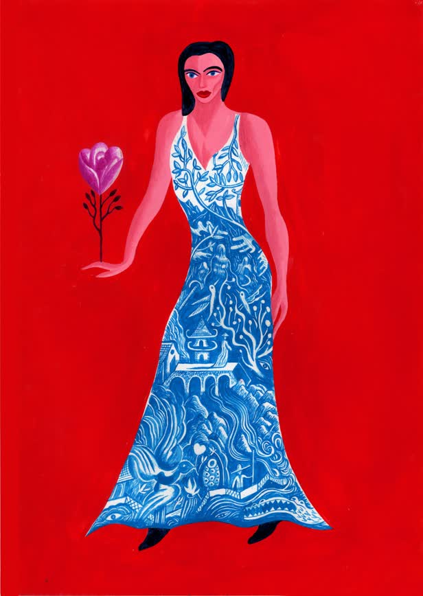Willow Pattern Fashion Dress