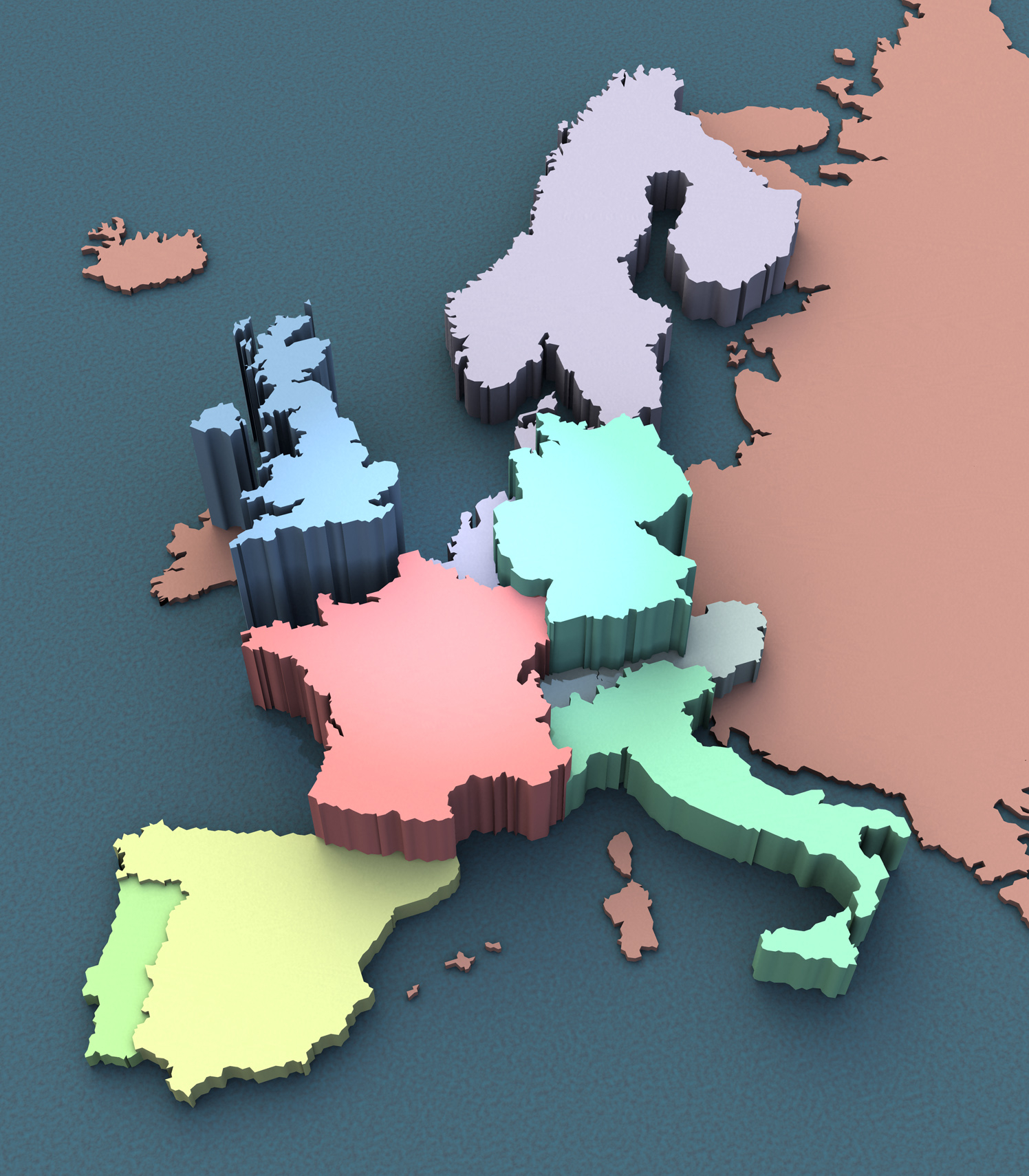 3D Europe Map