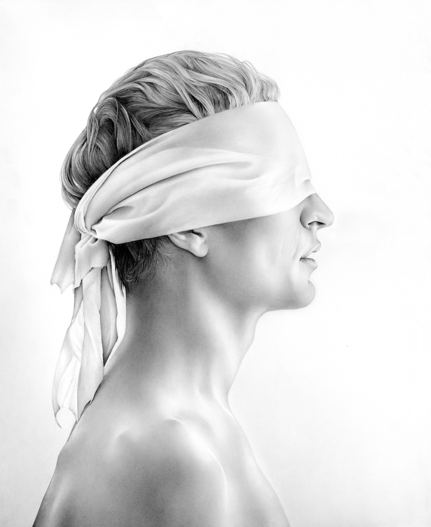 Blindfolded Man In Profile / Cath Riley - Projects - Debut Art