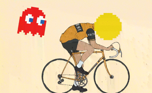 Eddy Merckx VS Pacman Gif