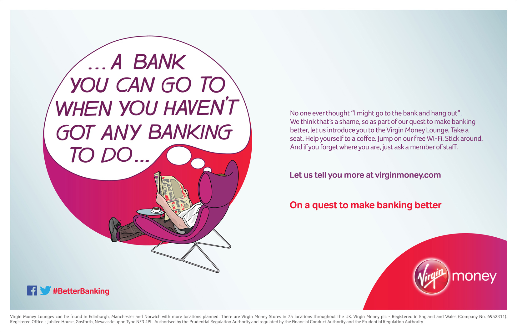 A Bank You Can Go To When You Haven't Got ANy Banking To Do / Virgin Money