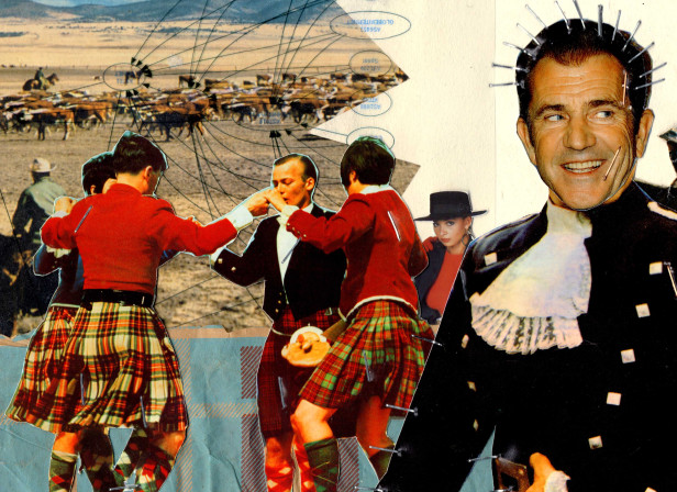 Braveheart Mel Gibson Scottish Collage
