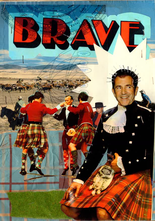 Braveheart Mel Gibson Scottish Collage