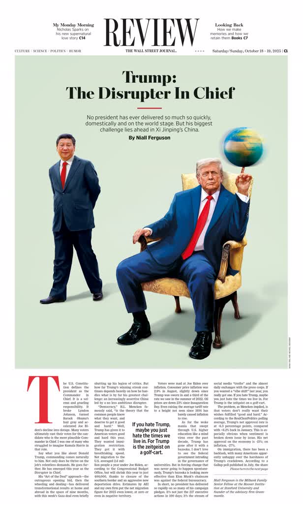 Trump Disruptor Review cover / Wall Street Journal
