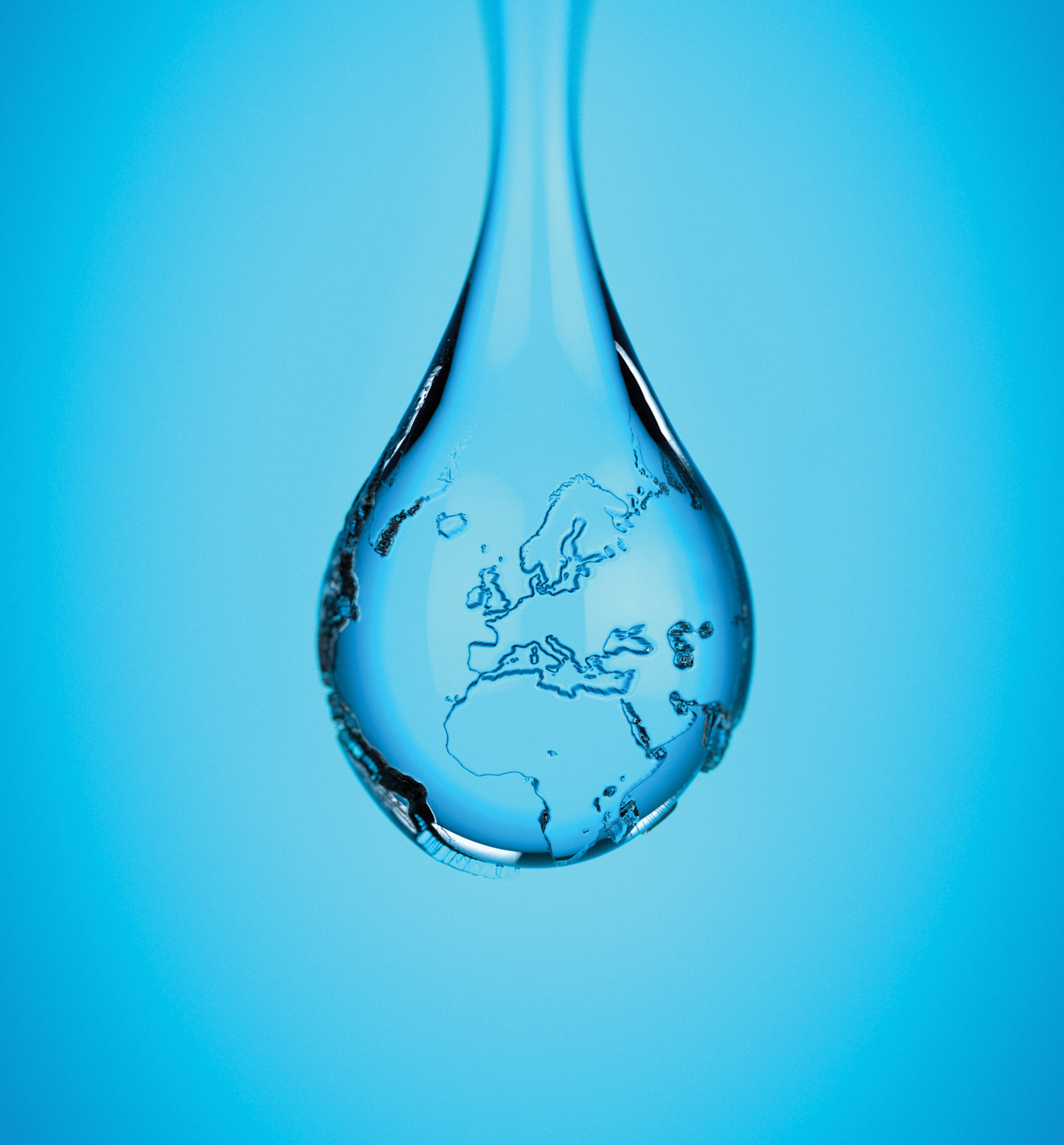 Water Drop Europe Map