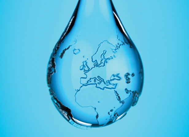 Water Drop Europe Map