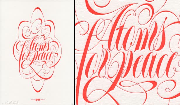 Atoms For Peace Letterpress Poster