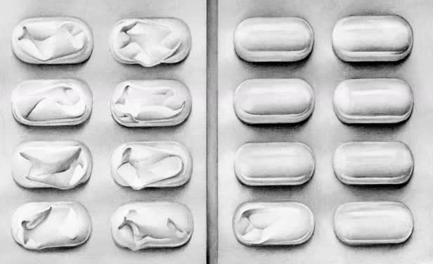 Medicine Tablets In Foil
