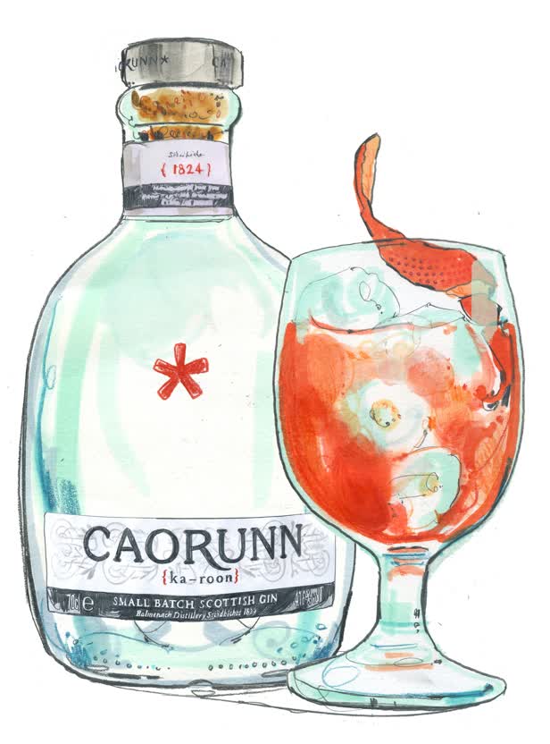 Caroon gin and negroni