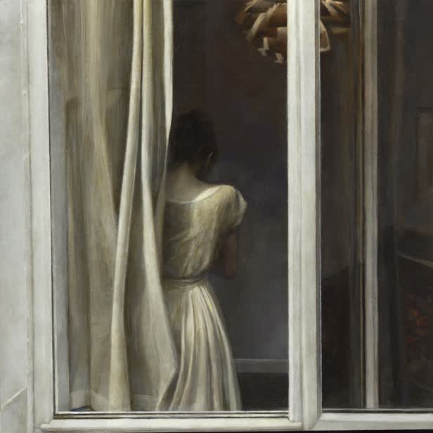 Girl by a Window after Hammershoi