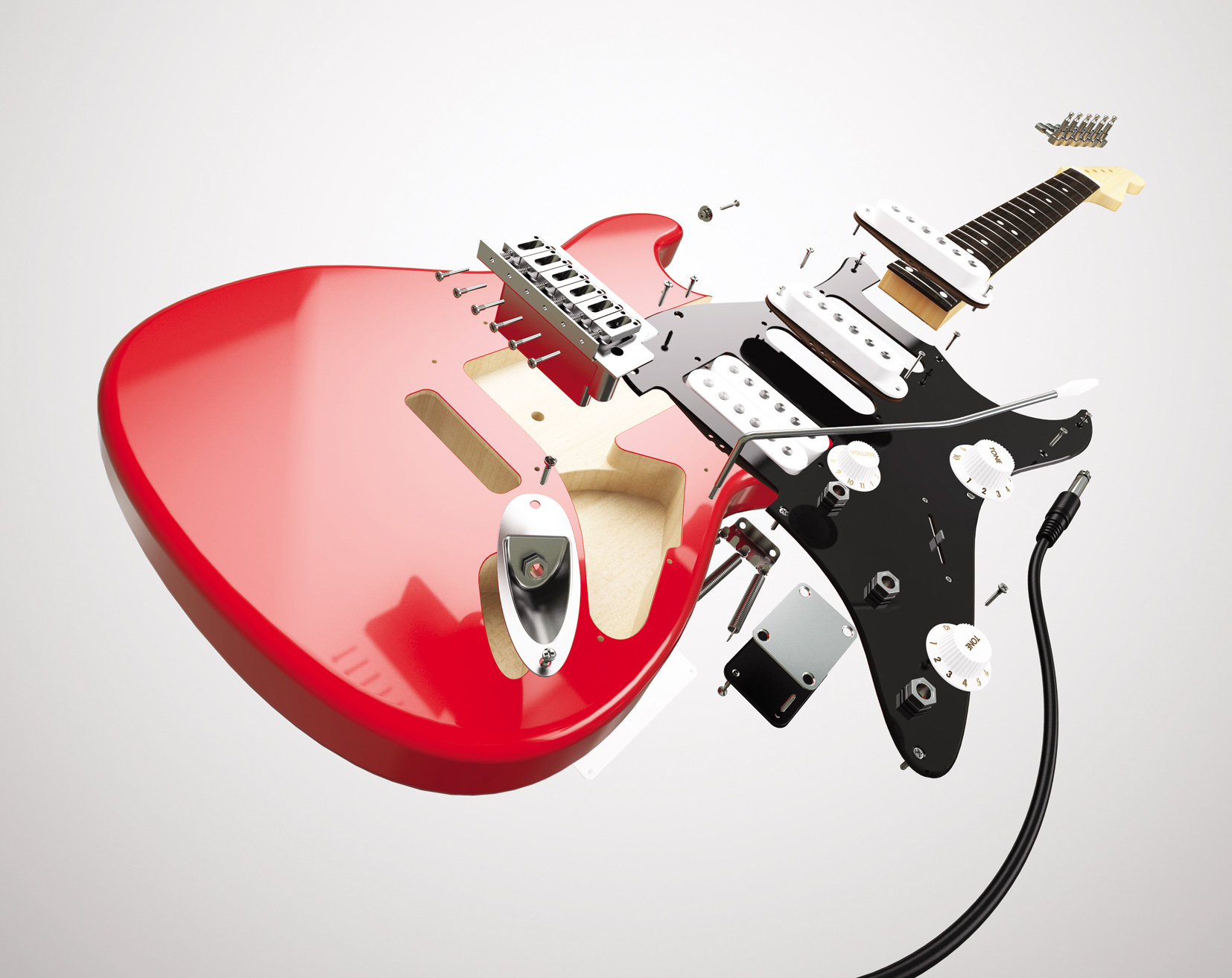 Exploded Guitar