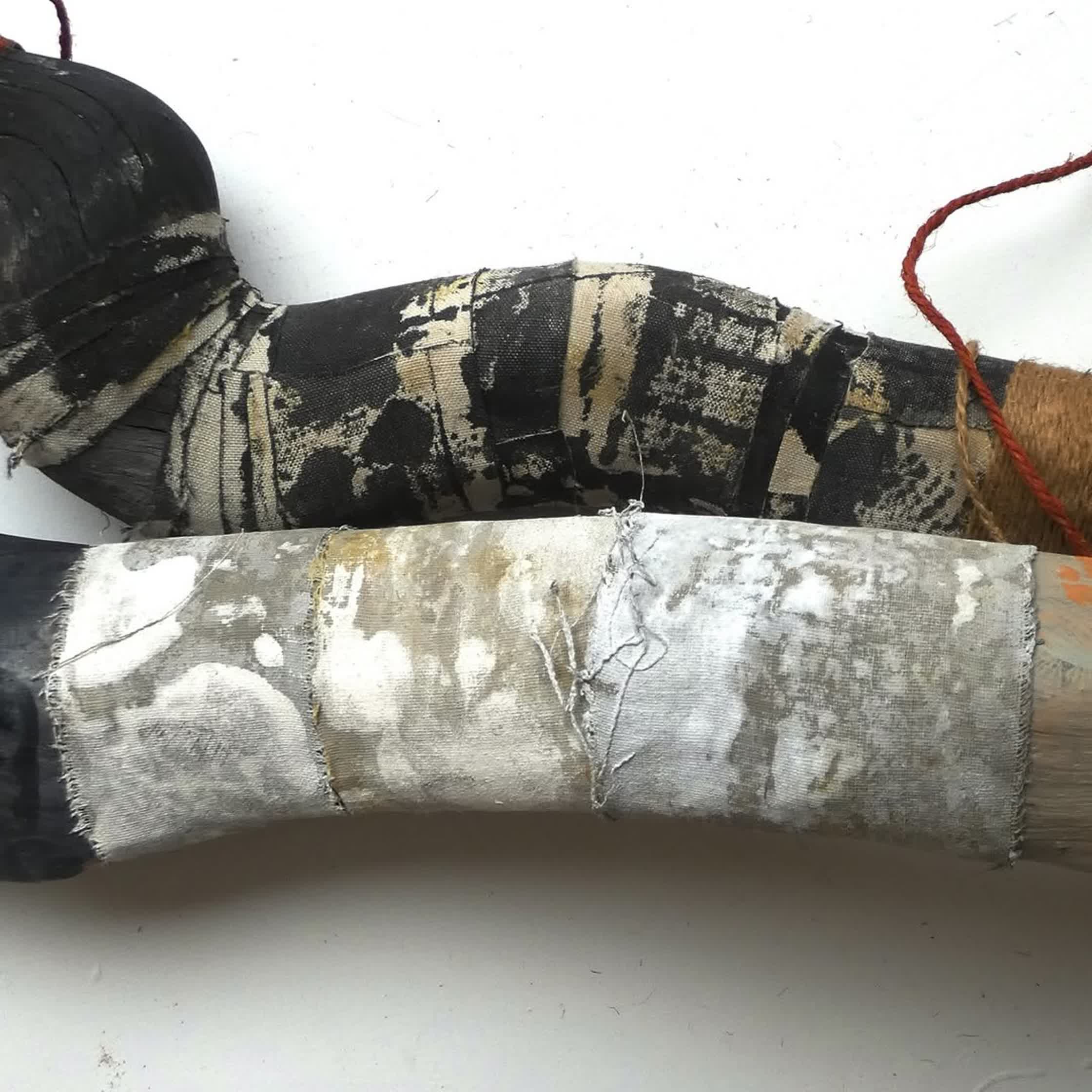 les choses mêmes project ( 2011 )- wrapped pine roots - that project now meshing nicely with m (1).jpg