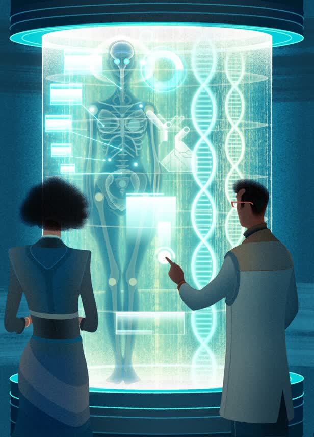 Transhumanism DNA Screening / GQ Magazine