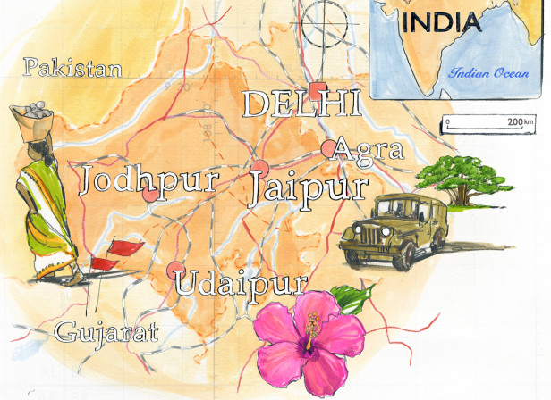 Rajasthan Map Conde Nast Traveller Magazine