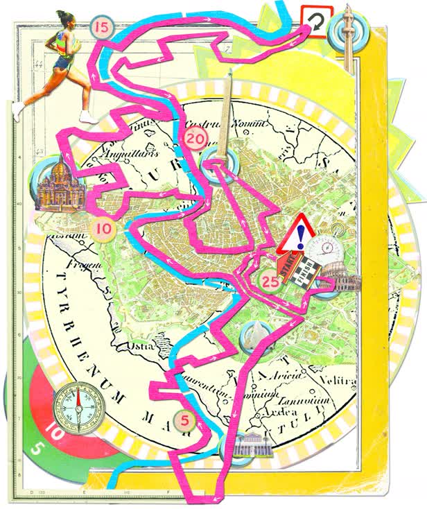 Rome Run Map / Ryanair