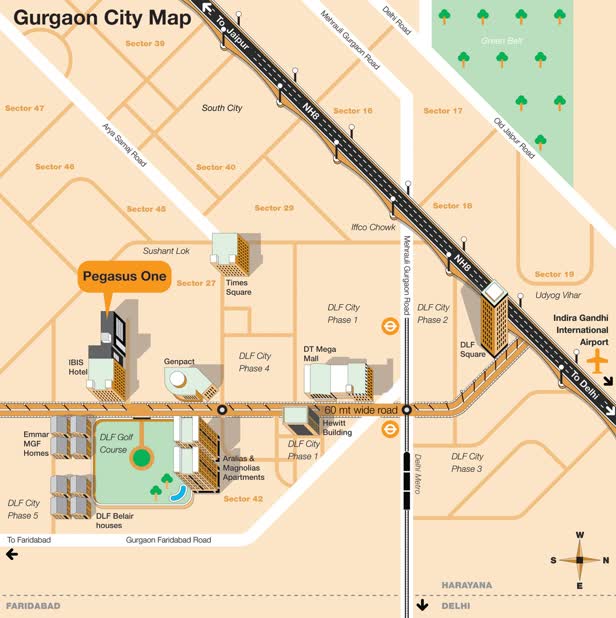 Gurgaon City Map