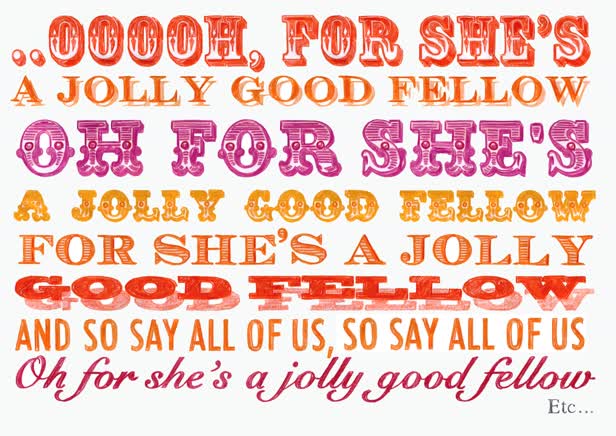 For She's A Jolly Good Fellow Greeting Card