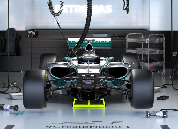 Mercedes F1 Full Shot