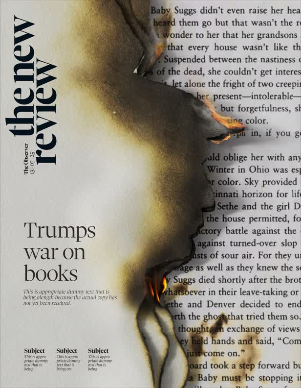 Trump's war on books / Observer New Review supplement.