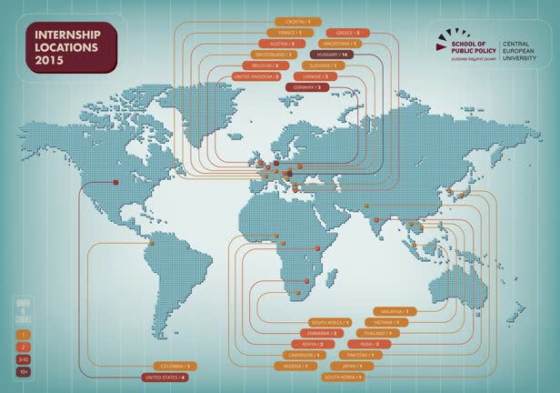 Internship Locations Map