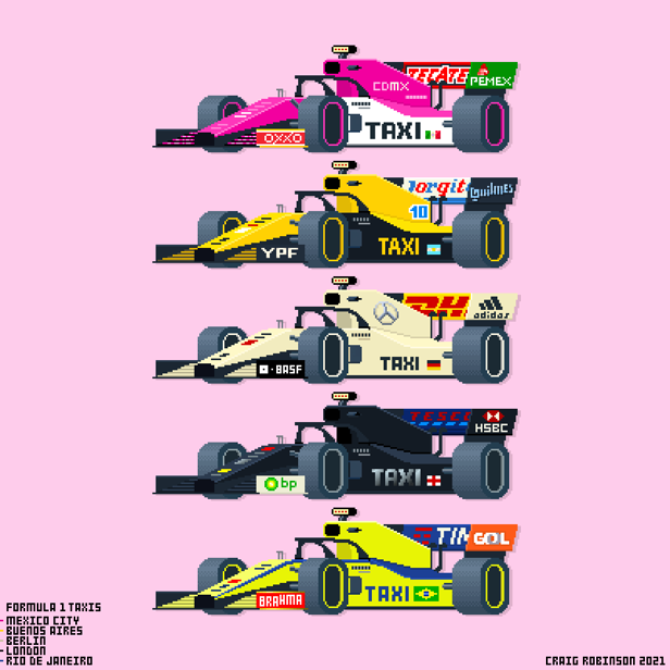 Cars as Taxi's F1