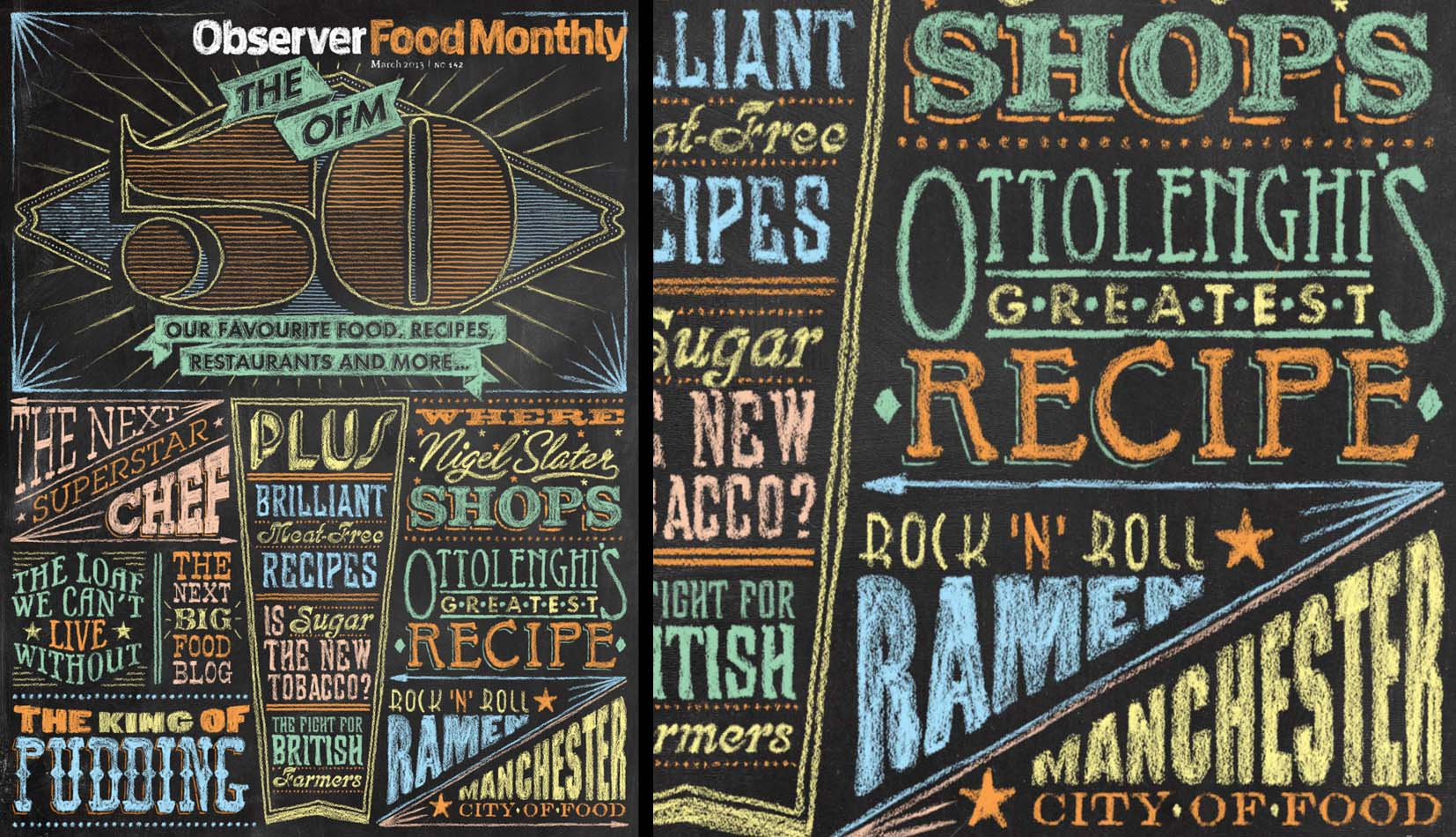 Obsever Food Monthly Chalk Board