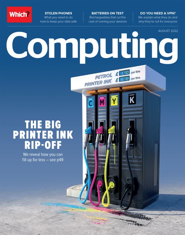 Cover Printer Ink Rip-Off / Which Computing? Magazine