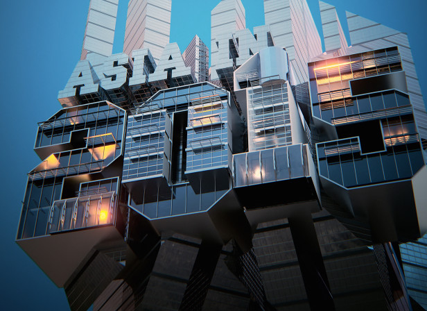 Futuristic Buildings 3D Type Cover Finance Asia Magazine