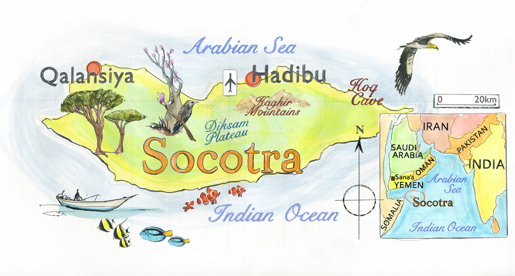 Socotra Map / Conde Nast Traveller