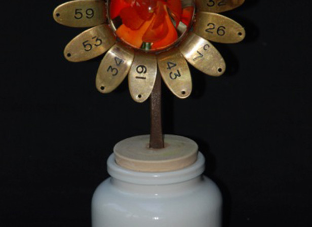 Orange Flower Reclaimed Objects