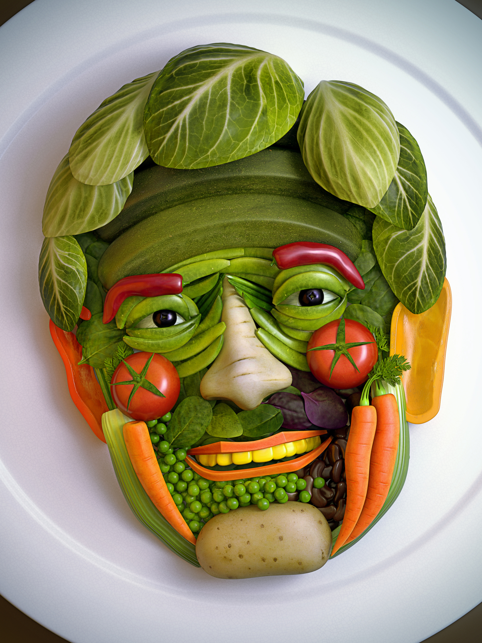 Dr Oz Vegetable Portrait Esquire Magazine