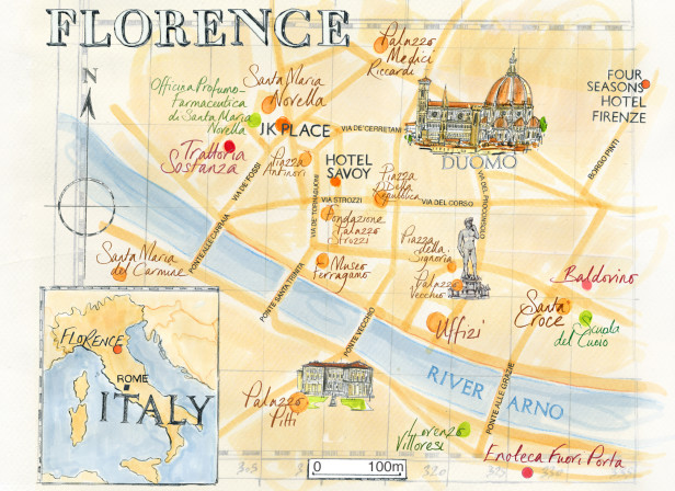 Florence Map / Conde Nast Traveller Magazine
