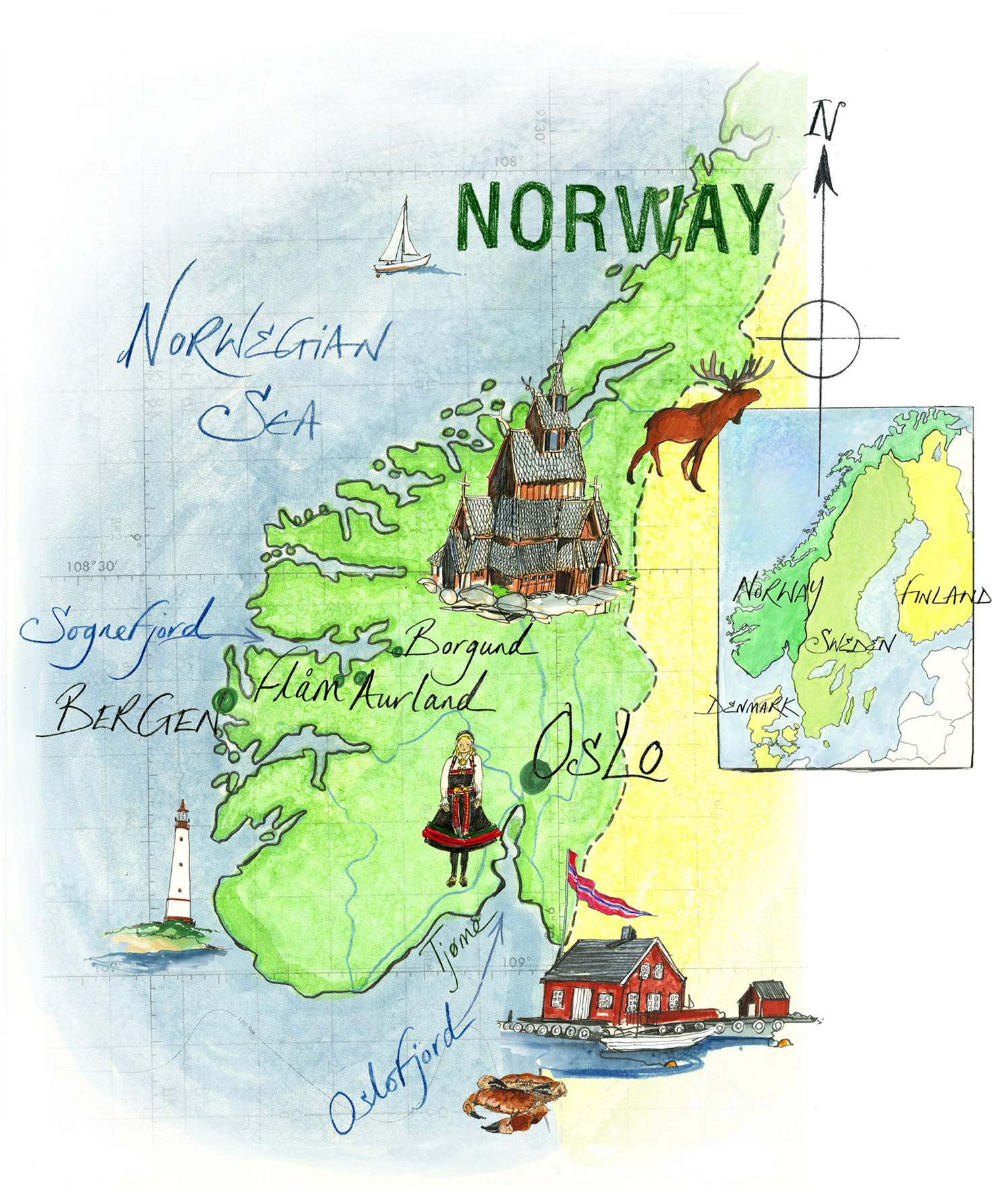 Norway Map / The Times Travel