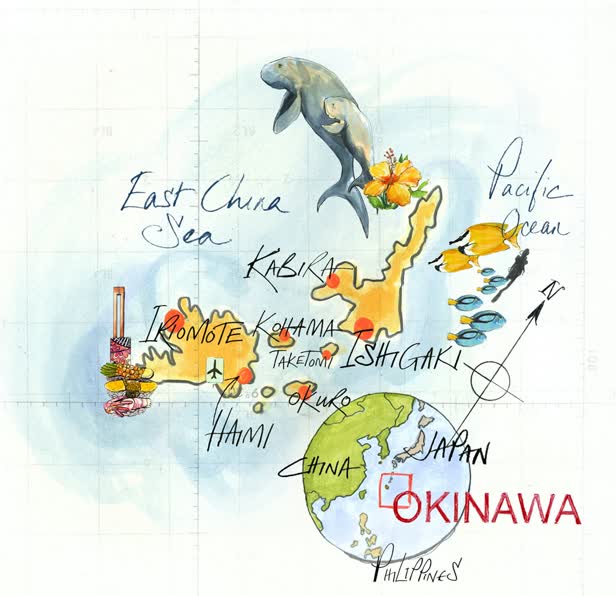 Okinawa Map Conde Nast Traveller Magazine