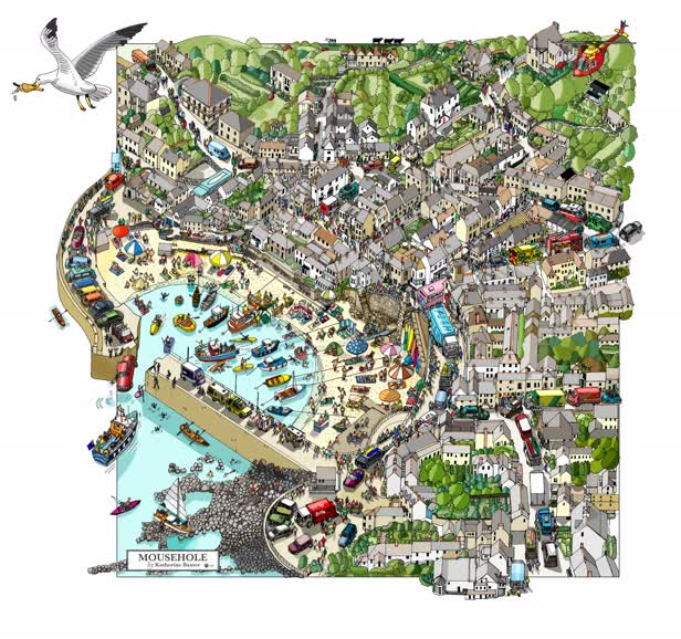 Map of Mousehole / BBC Countryfile magazine