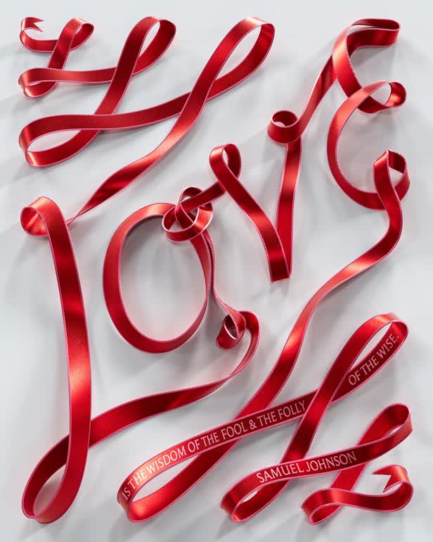 Love ribbon / St Valentine's Day