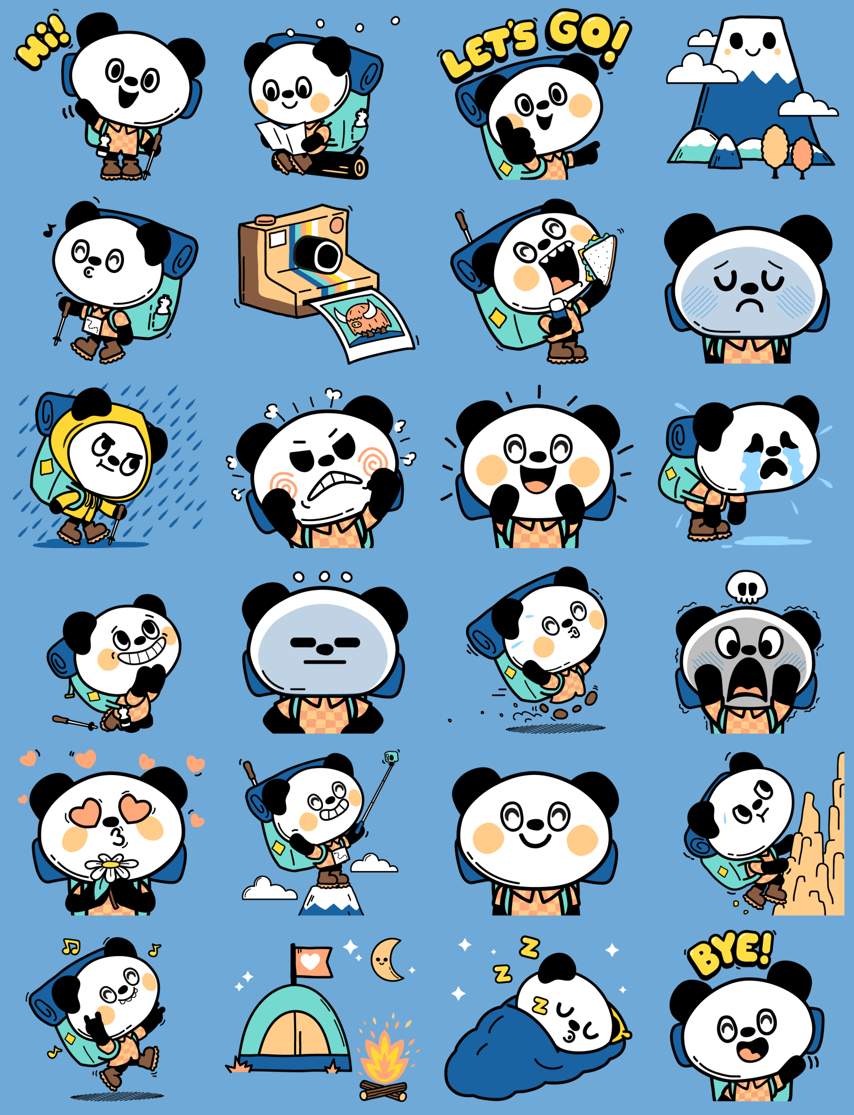 Yama Panda Emoji Stickers