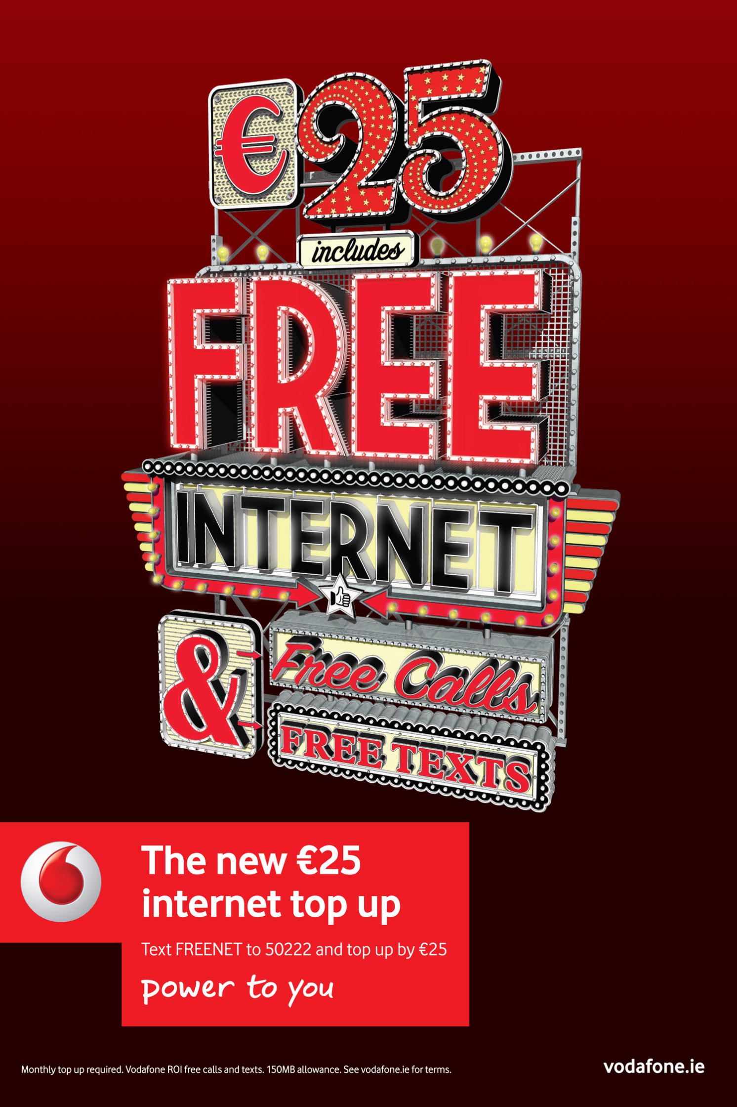 &euro;25 Internet Top Up / Vodafone