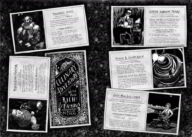 Biographical Dark Recipe Cards