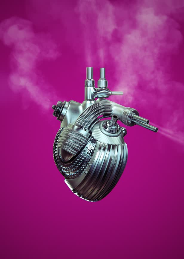 Metal Mechanical Heart Steam Men's Health