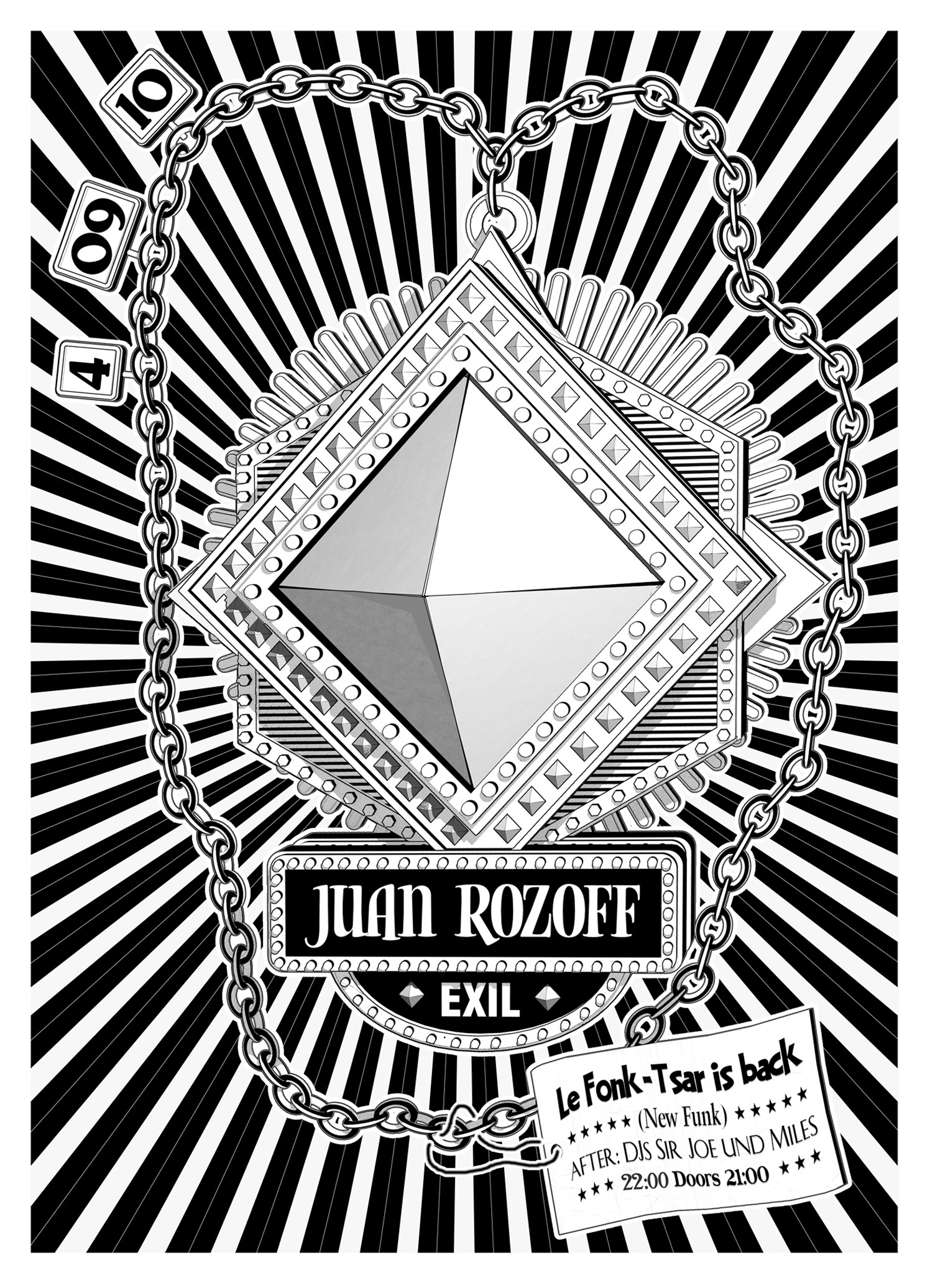 Juan Rozoff Music Poster Exil Zurich