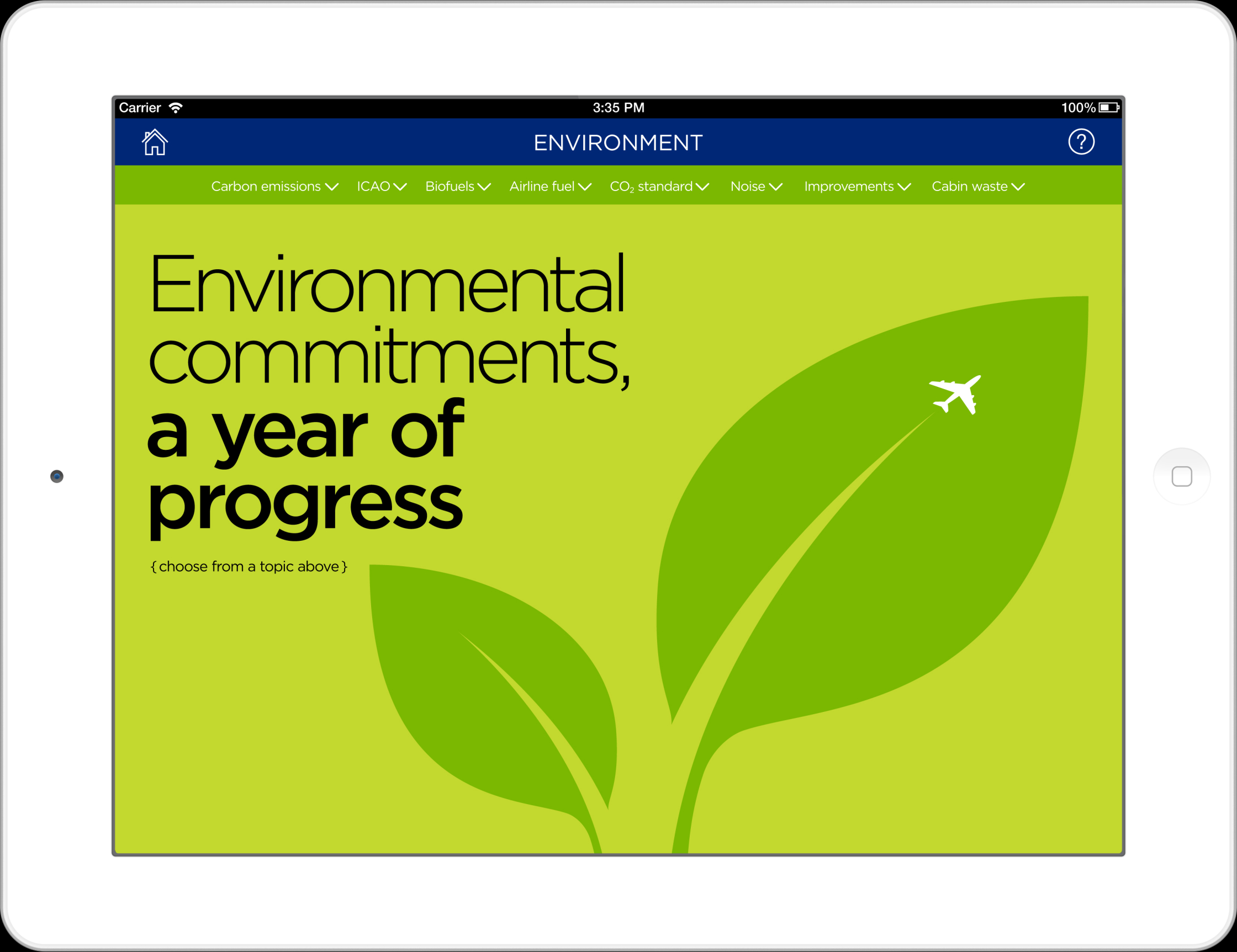IATA Annual Report Environment