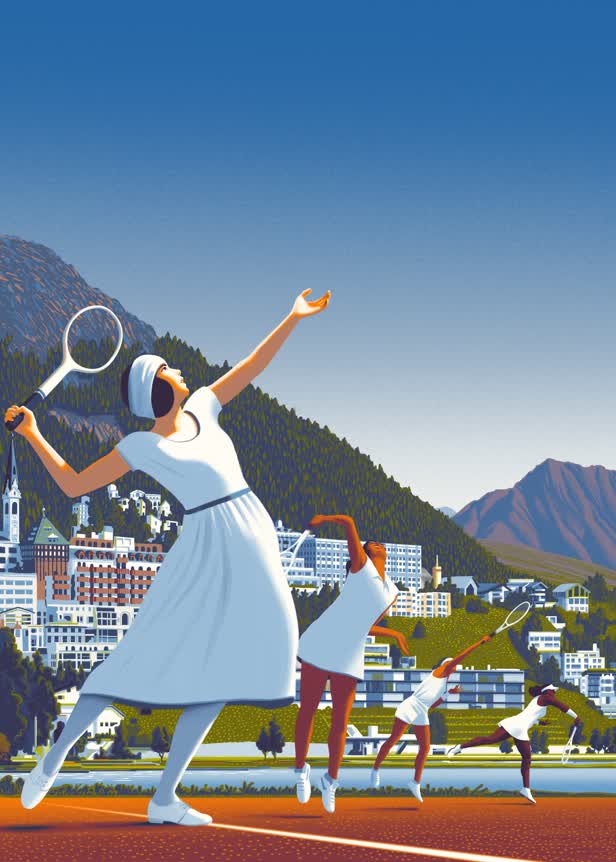 St. Moritz Tennis School Poster