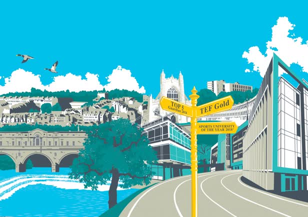 Bath University Undergraduate Prospectus cover 2018-2019