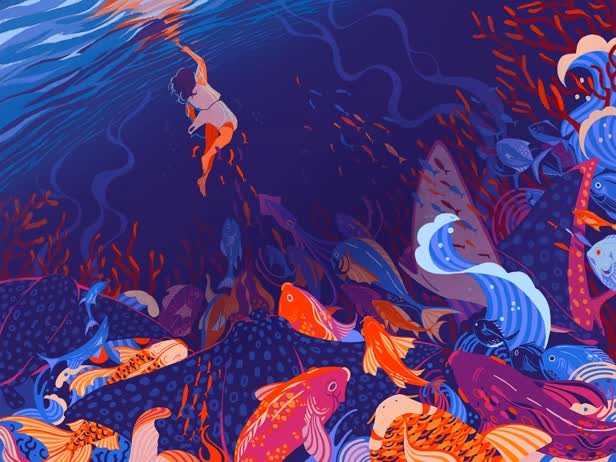 Swimming / Procreate
