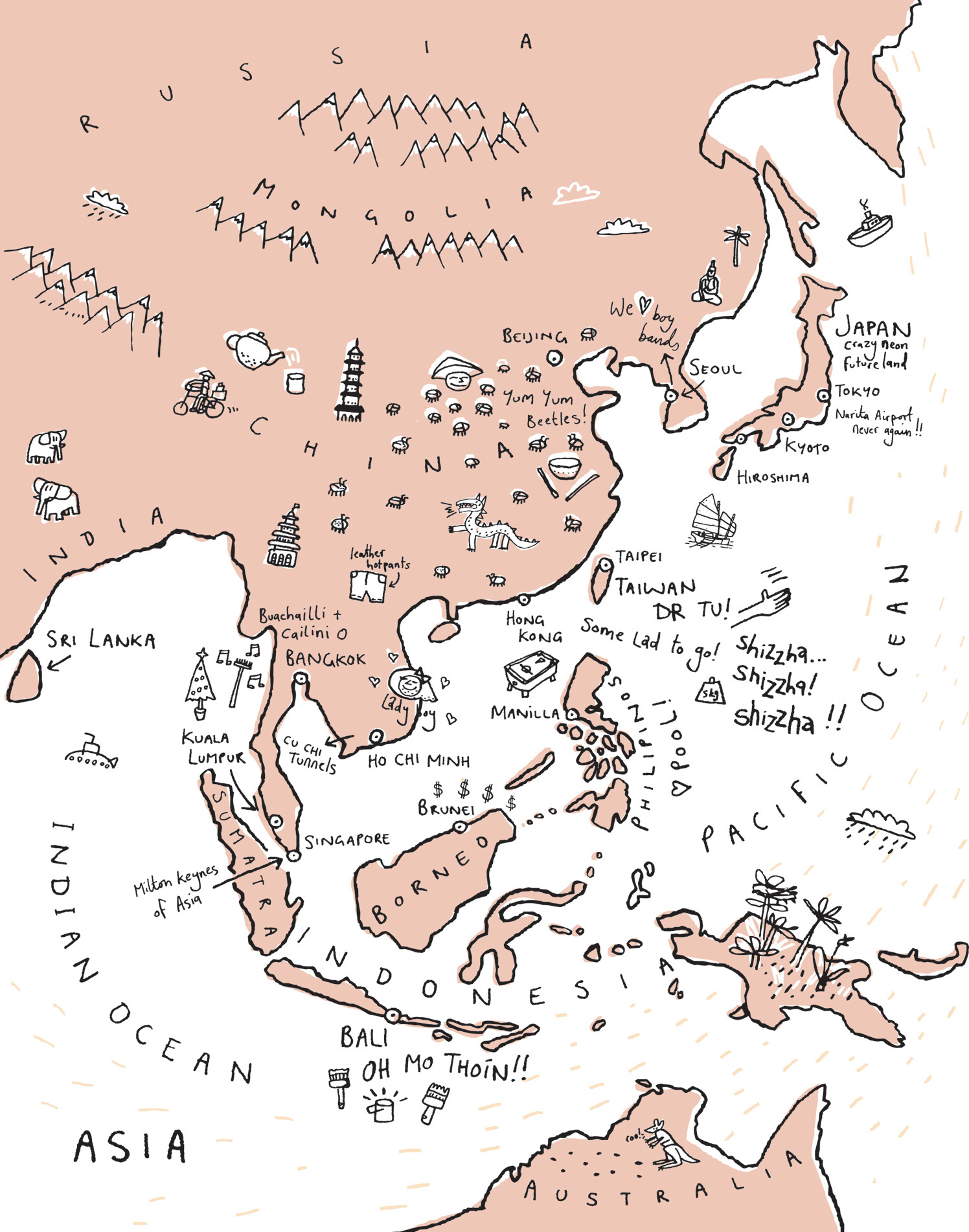 Visiting Asia Map