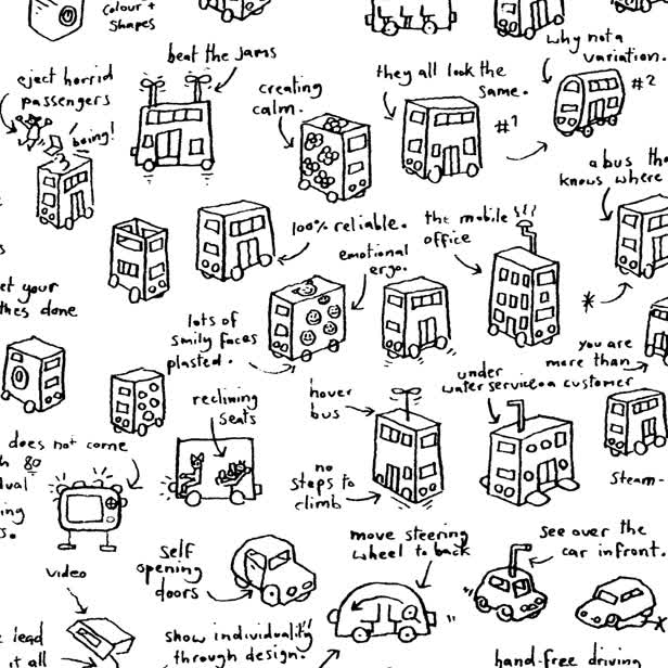 Brainstorm Hand Drawn London Buses 2