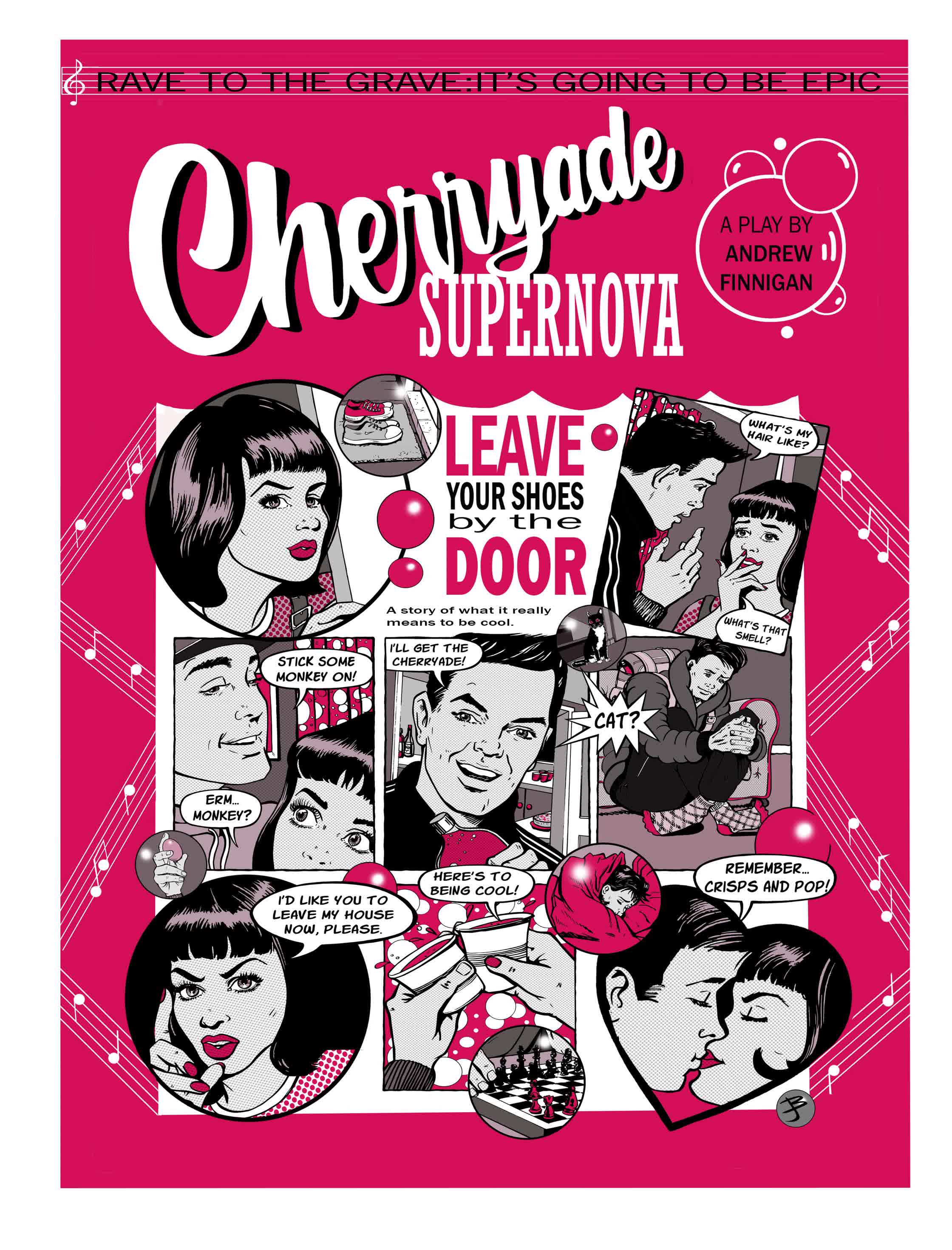 CHERRYADE SUPERNOVA Graphics and poster for independent play at Customs House, South Shields 2021.jpg
